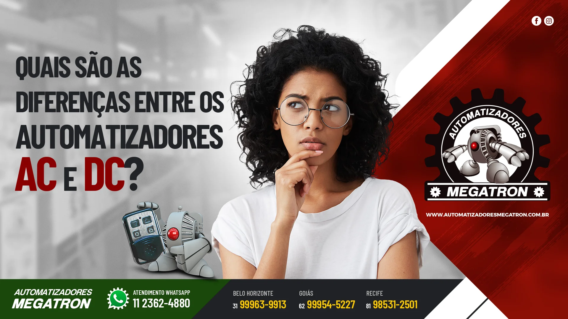 Quais são as diferenças entre os automatizadores AC e DC?
