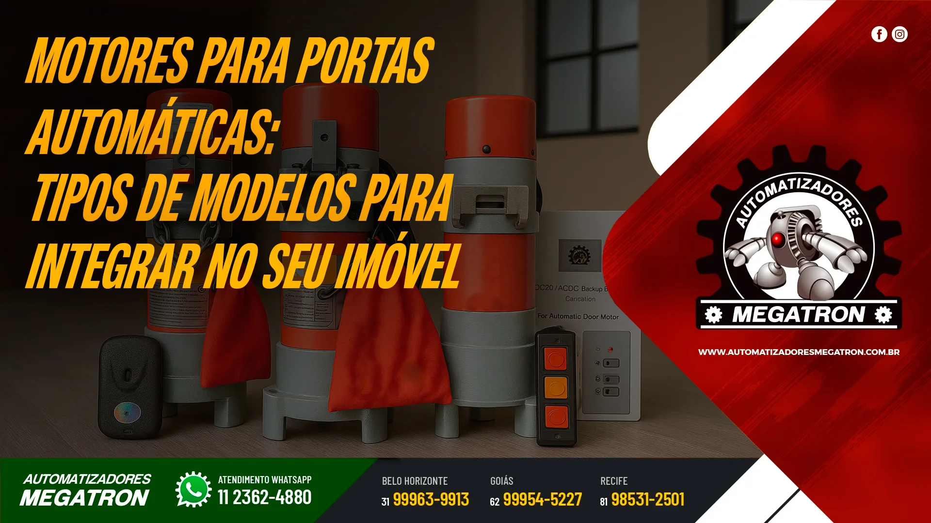 Motores para portas automáticas: Tipos de modelos para integrar no seu imóvel 