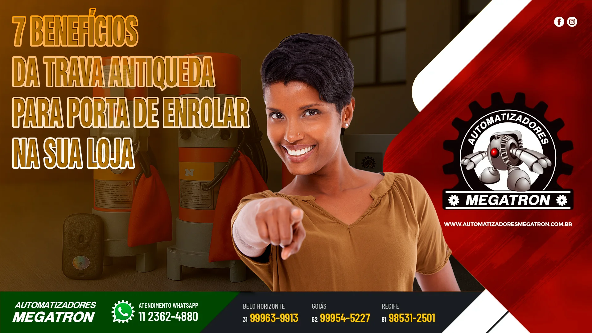 7 benefícios da trava antiqueda para porta de enrolar na sua loja