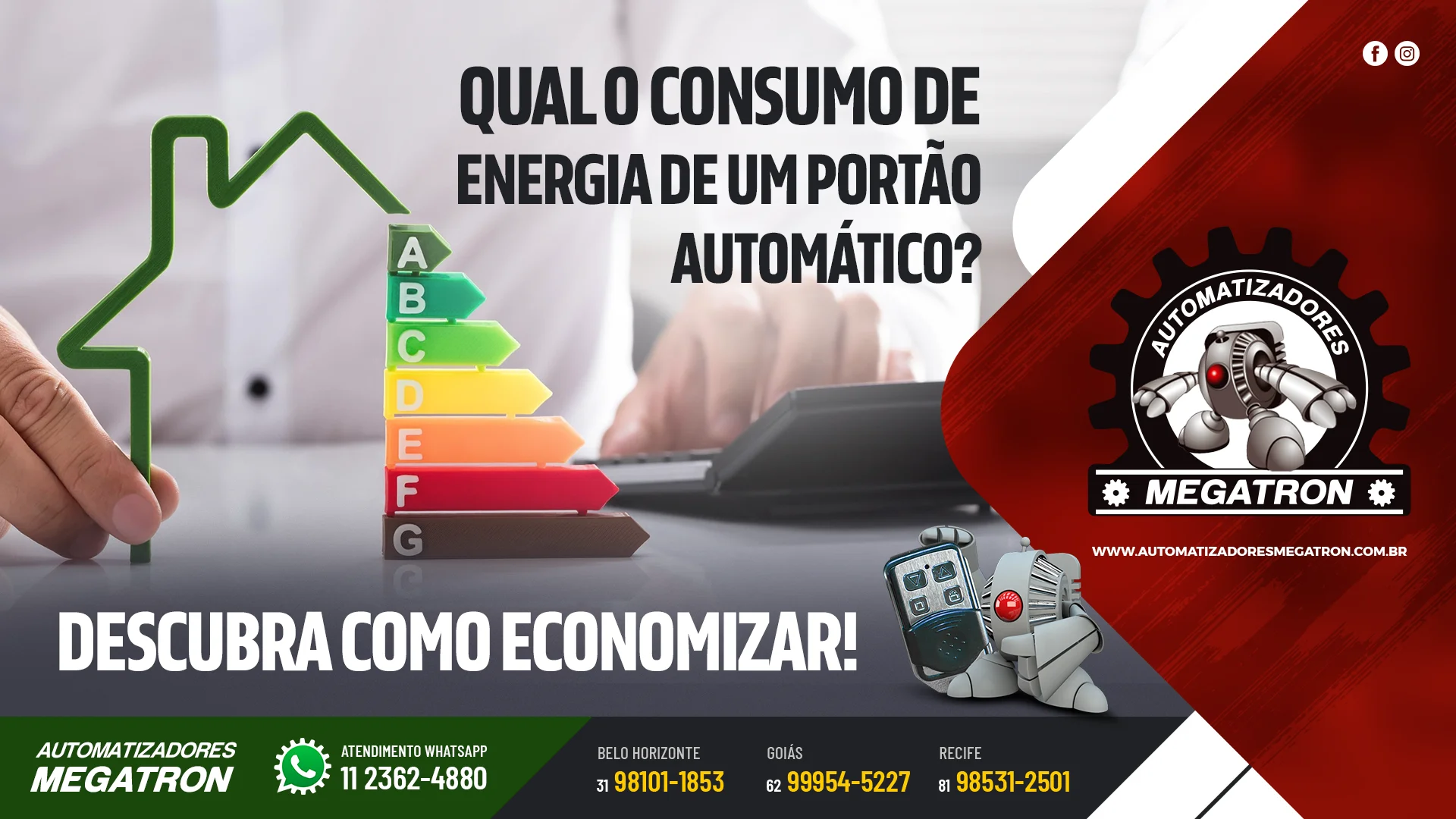 Qual o consumo de energia de um portão automático? Descubra como economizar