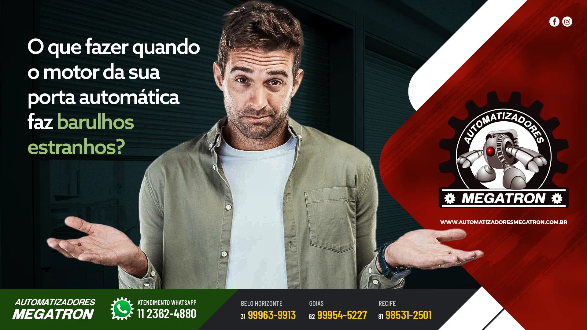 O que fazer quando o motor da sua porta automática faz barulhos estranhos