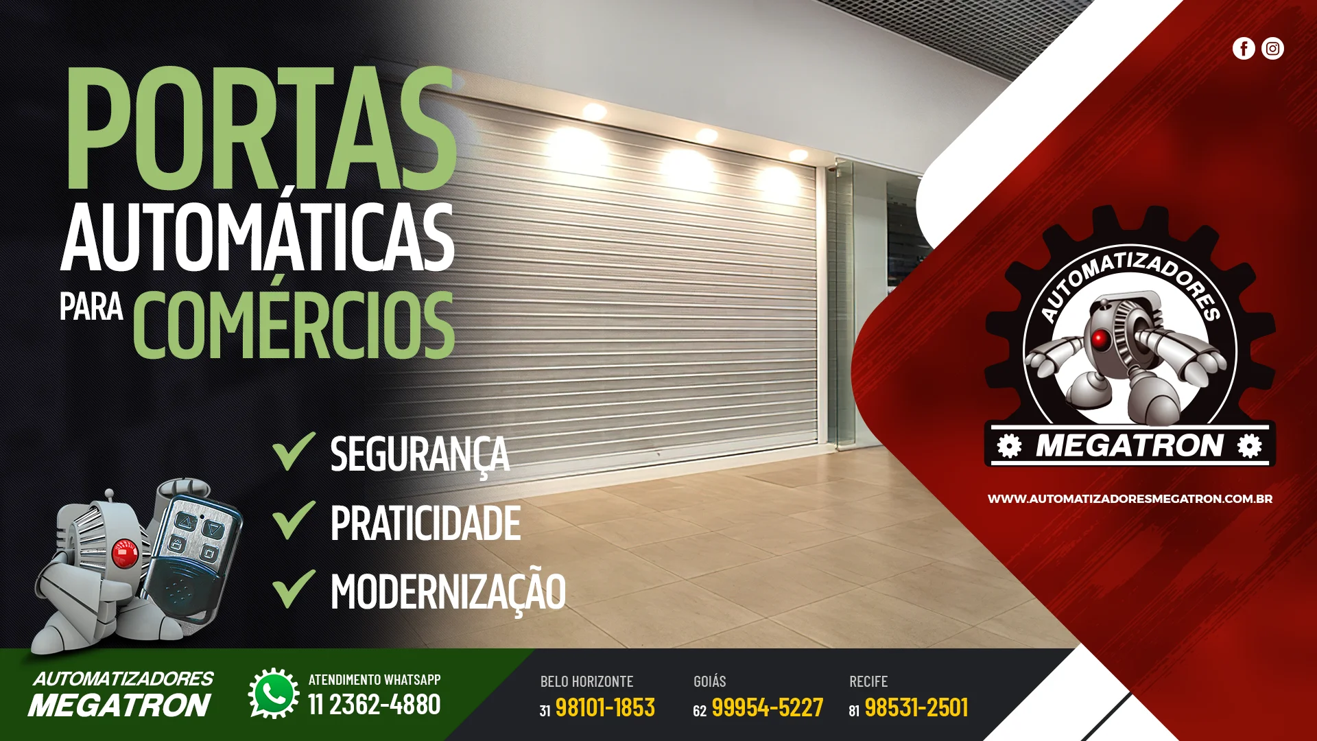 Portas automáticas para comércios: segurança, praticidade e modernização
