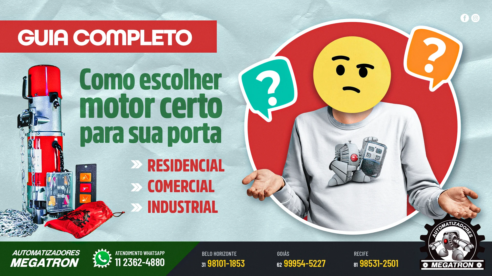 Guia completo: como escolher o motor ideal para portas residenciais e comerciais