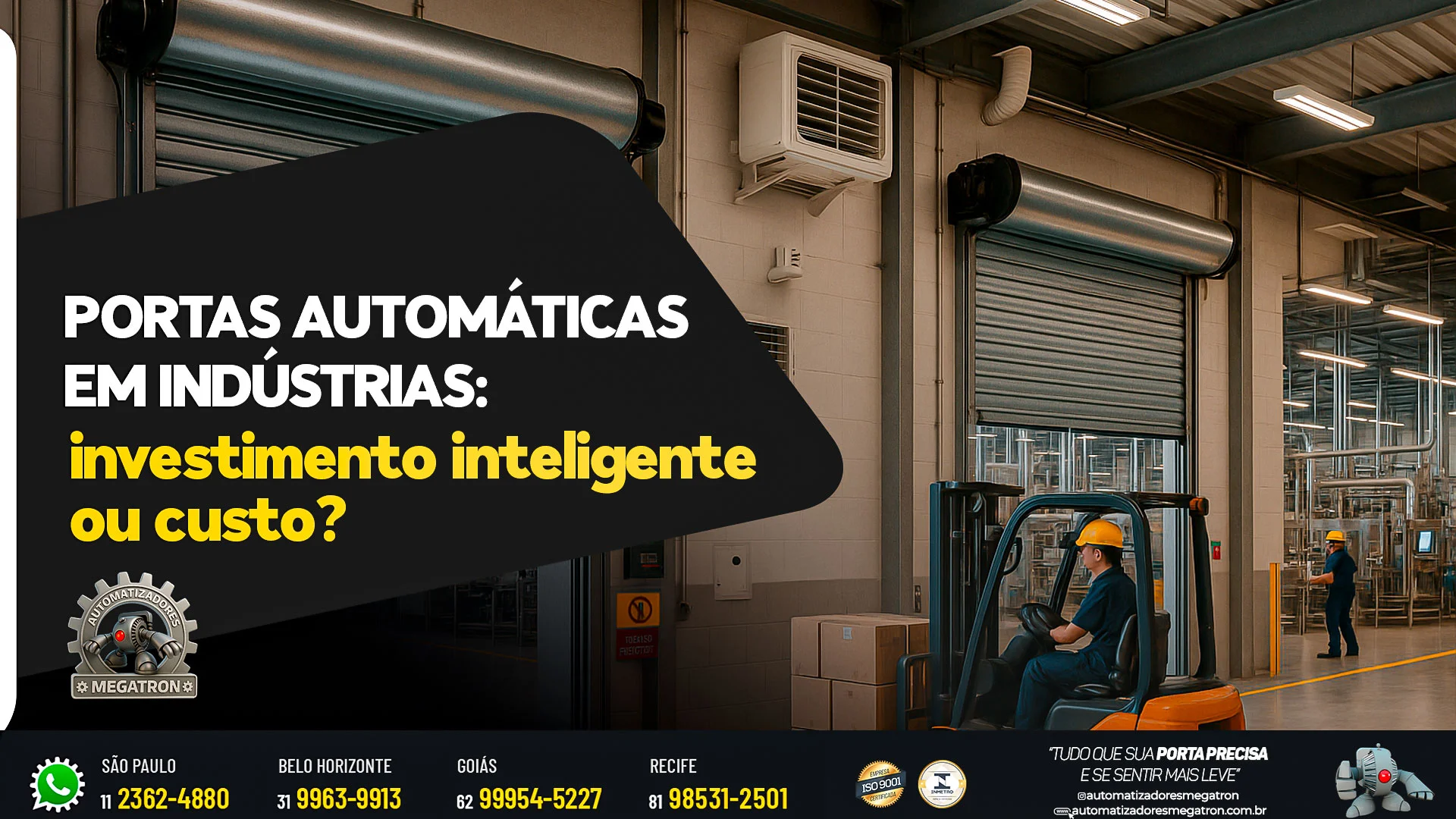Portas automáticas em indústrias