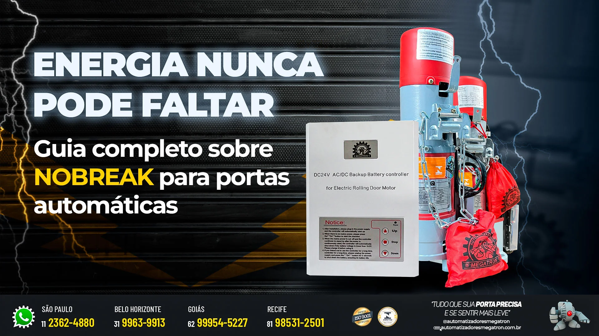 Energia nunca pode faltar: guia completo sobre nobreak para portas automáticas 
