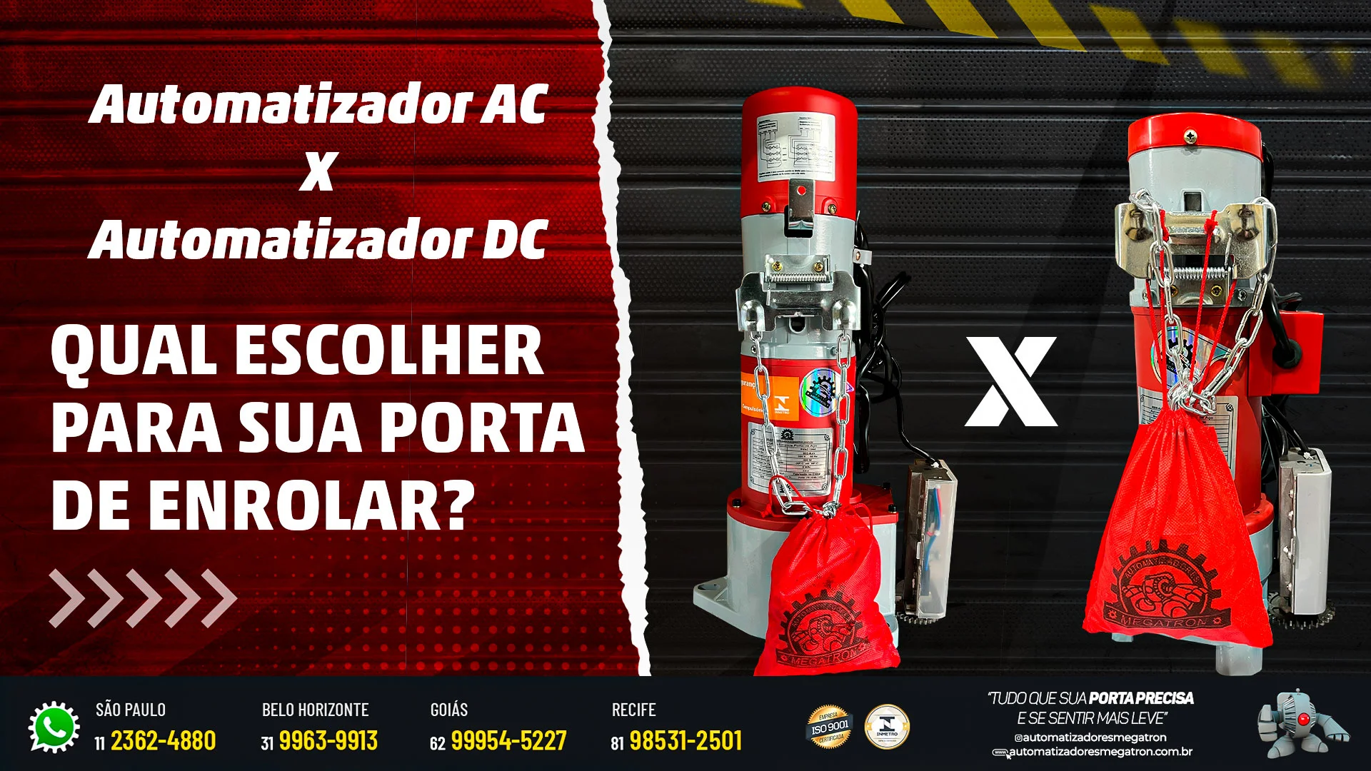 Automatizador AC X Automatizador DC: qual escolher para sua porta de enrolar?