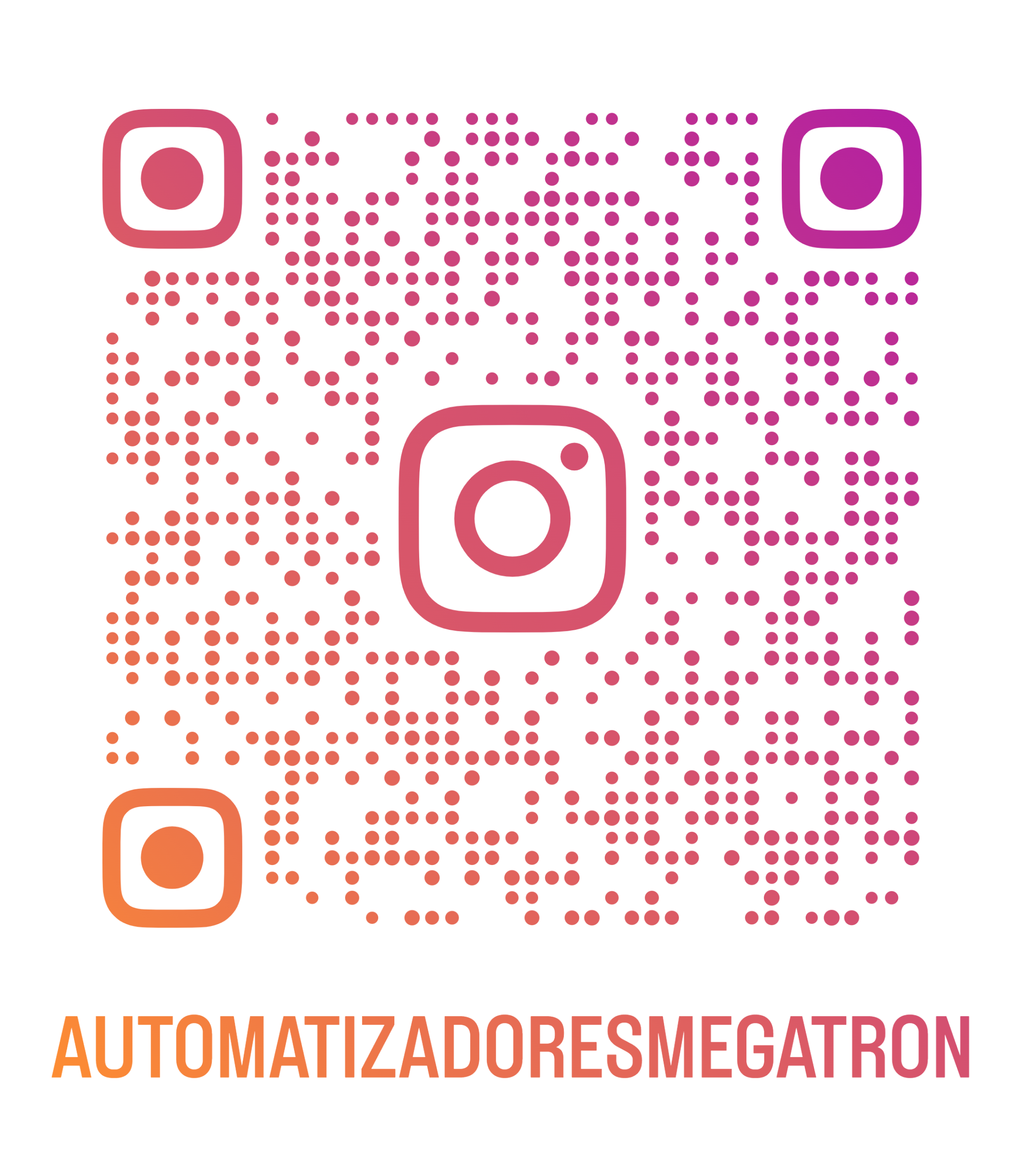 QR Code do Instagram @automatizadoresmegatron