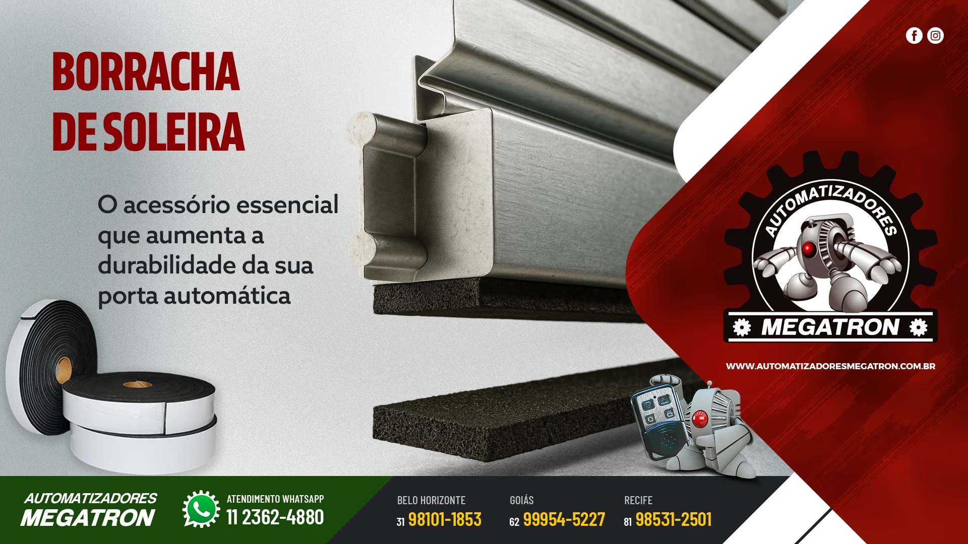 Borracha de soleira: o acessório essencial que aumenta a durabilidade da sua porta automática