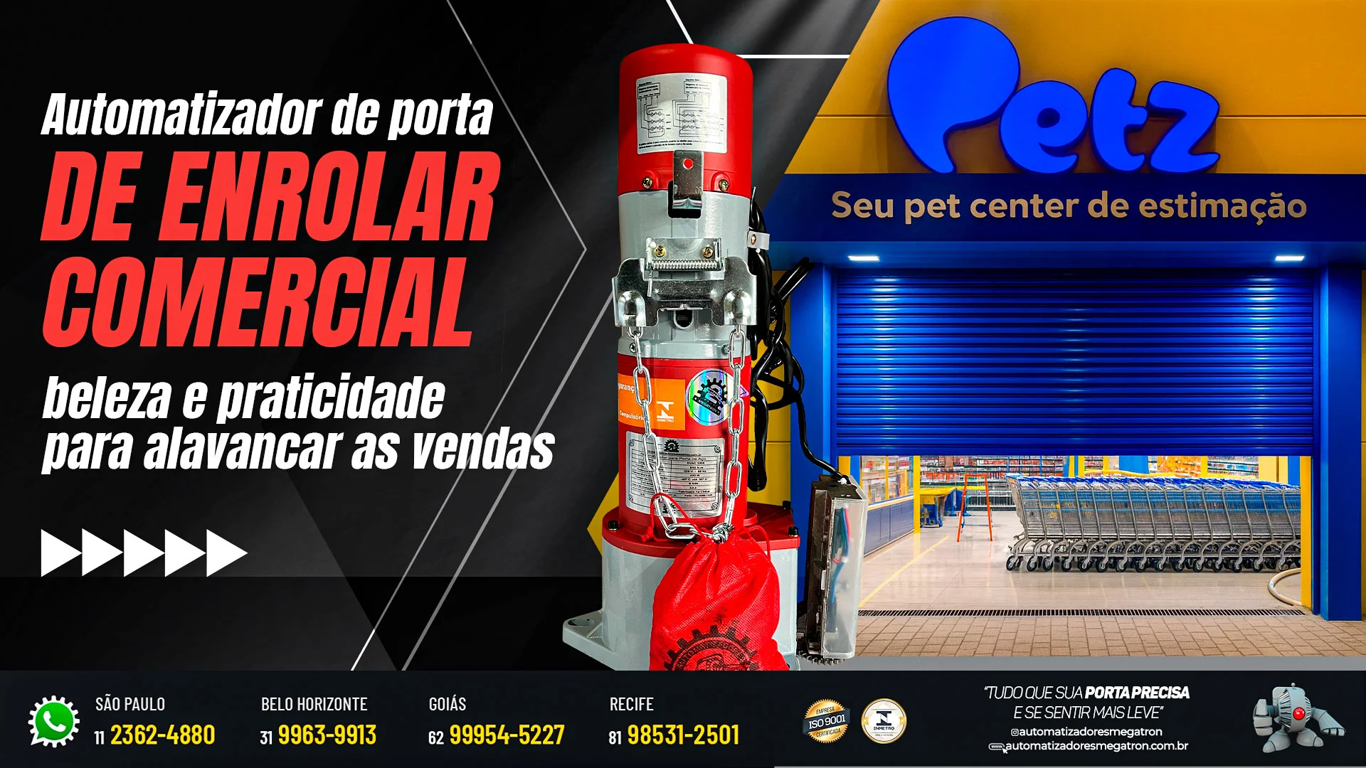 Automatizador de porta de enrolar comercial: beleza e praticidade para alavancar as vendas