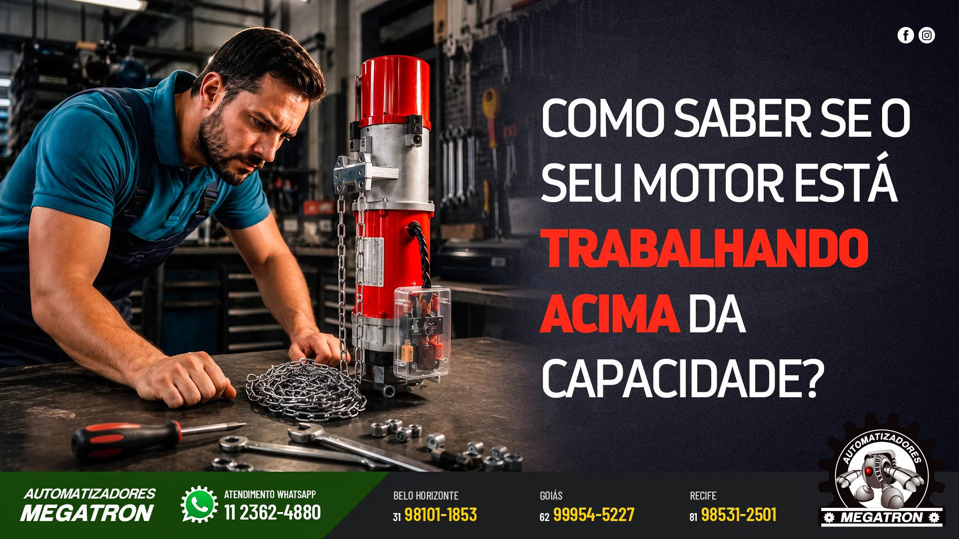 Como saber se o seu motor está trabalhando acima da capacidade?