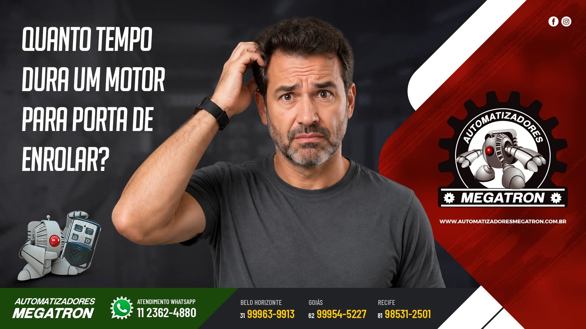 Quanto tempo dura um motor para porta de enrolar?