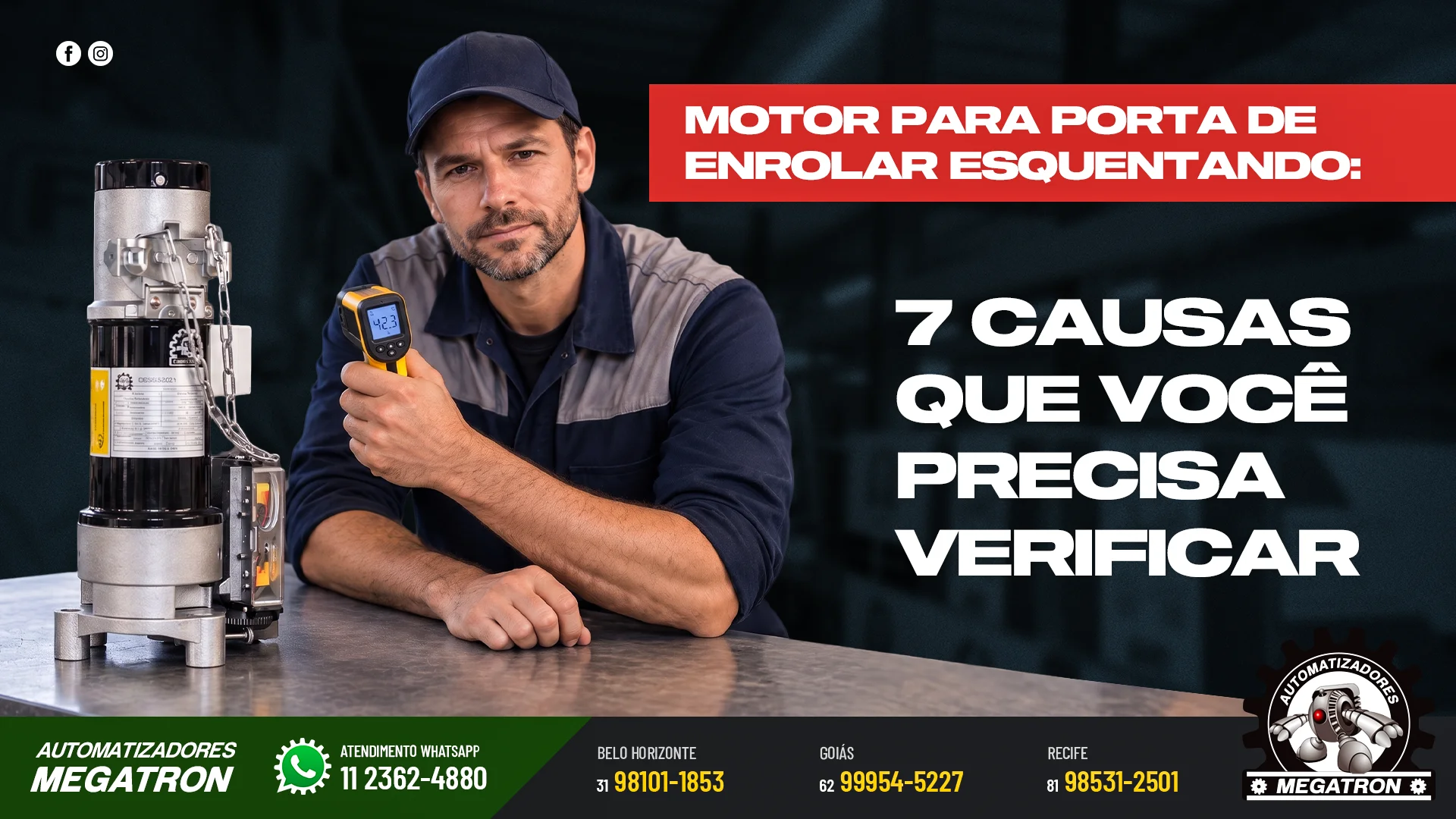 Motor para porta de enrolar esquentando: 7 causas que você precisa verificar