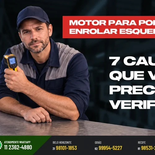 Motor para porta de enrolar esquentando: 7 causas que você precisa verificar