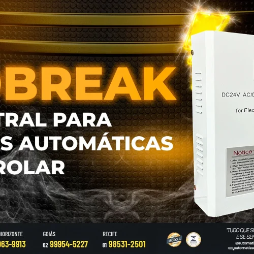 O Nobreak: central para portas automáticas de enrolar
